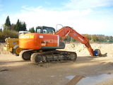 Pelle hydraulique sur chenilles Fiat Hitachi .