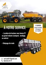 Tracteur avec benne Jcb fastrac