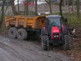 Tracteur avec benne Massey Ferguson Remorque 23 T